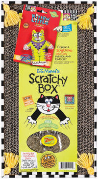Big Mama's Cat Scratchy Box, Double Wide With Toy (Pack of 3)
