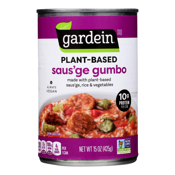 Gardein - Gumbo de salchicha y sopa a base de plantas - Caja de 12 a 15 oz