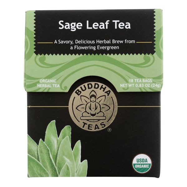 Buddha Teas - Organic Tea - Sage Leaf - Case of 6 - 18 Count (Pack of 6)