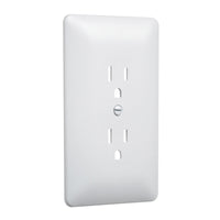 TayMac Masque 2000 Series White 1 gang Plastic Duplex Wall Plate Cover 5 pk