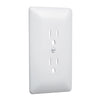 TayMac Masque 2000 Series White 1 gang Plastic Duplex Wall Plate Cover 5 pk