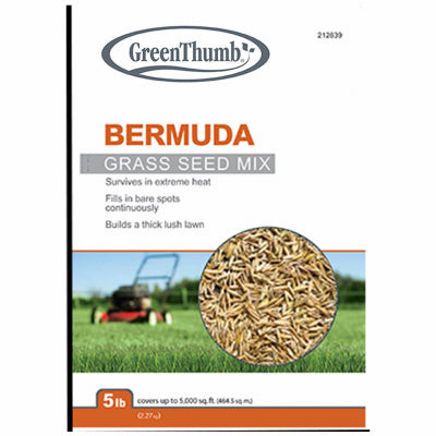 Grass Seed, Unhulled Bermuda, 5-Lbs., Covers 1,125 Sq. Ft.