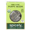 Spicely Organics - Organic Poppy Seeds - Case of 6 - 0.4 oz.