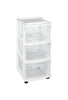 Homz 25.5 in. H x 14.25 in. W x 12.5 in. D Stackable Drawer Organizer (Pack of 3)