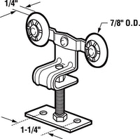 Prime-Line Roller Assembly 7/8" Dia. 7/8" Dia. 2 Roller Assy Carded