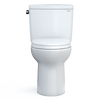TOTO® Drake® Two-Piece Elongated 1.28 GPF Universal Height TORNADO FLUSH® Toilet with CEFIONTECT® and SoftClose® Seat, WASHLET®+ Ready, Cotton White - MS776124CEFG#01