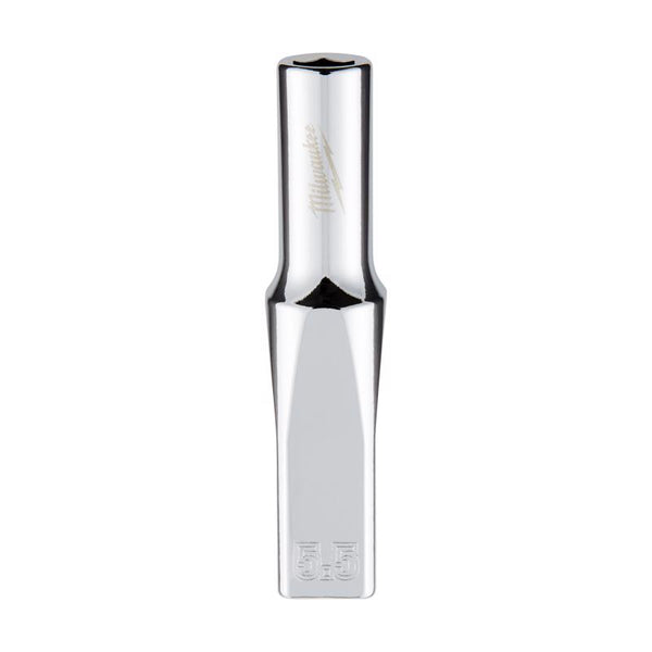 Dado profundo estándar de 6 puntas métrico de 5,5 mm x 1/4 pulg. de Milwaukee, 1 pieza
