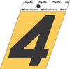 Hy-Ko 3-1/2 in. Black Aluminum Number 4 Self-Adhesive 1 pc. (Pack of 10)