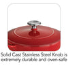 3 Qt Enameled Cast-Iron Series 1000 Covered Saucier - Gradated Red