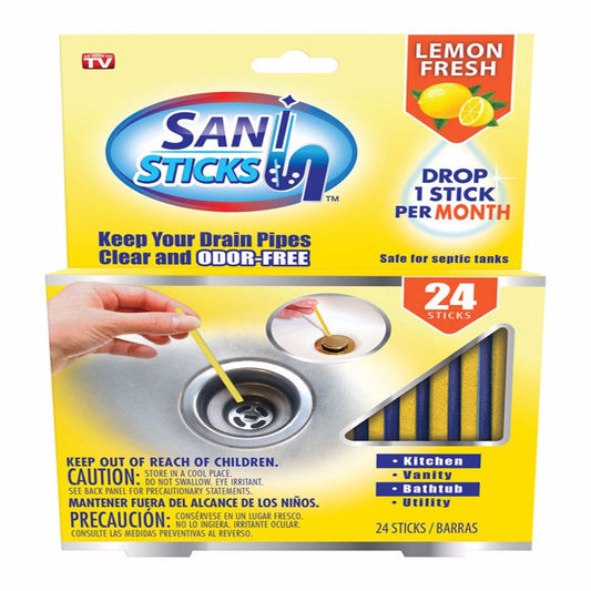 Sani Sticks As Seen On TV Lemon Fresh Scent Concentrated Deodorizing Multi-Purpose Cleaner Stick (Pack of 6)