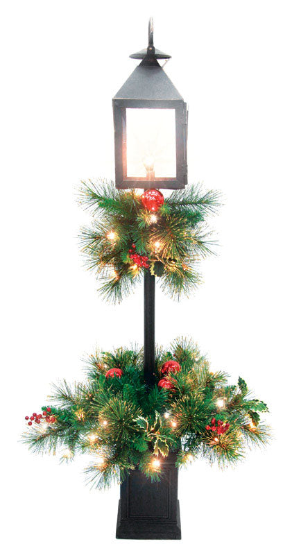 Greenfields  Lantern with Pole  Christmas Decoration  Black  Metal  1 each