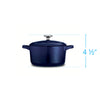 24 oz Enameled Cast-Iron Series 1000 Covered Small Cocotte - Gradated Cobalt