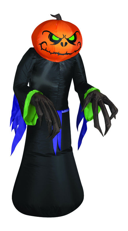 Gemmy LED Prelit Pumpkin Reaper Inflatable