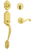 Kwikset SmartKey Arlington/Lido Polished Brass Entry Handleset KW1 1-3/4 in.