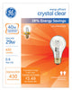 Ge Lighting 78795 29 Watt A19 Crystal Clear Light Bulb 2 Count