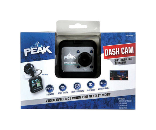 Peak Black 12V Universal Dash Security Camera System