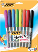 Bic Gpmap81-Assortd Fine Point Mark It Permanent Markers Assorted Colors 8 Count
