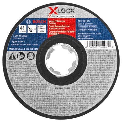 X-Lock Cutting Wheel, Thin Metal, .045 x 4.5-In.