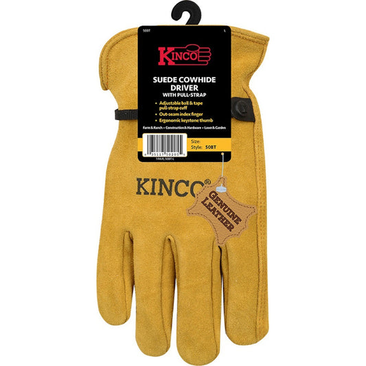 Kinco Men's Indoor/Outdoor Driver Gloves Gold M 1 pair