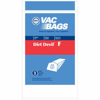Dirt Devil Style "F" Canister Vacuum Cleaner Bags, 3-Pack