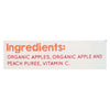 Vermont Village Organic Applesauce - Peach - Case of 6 - 24 oz.