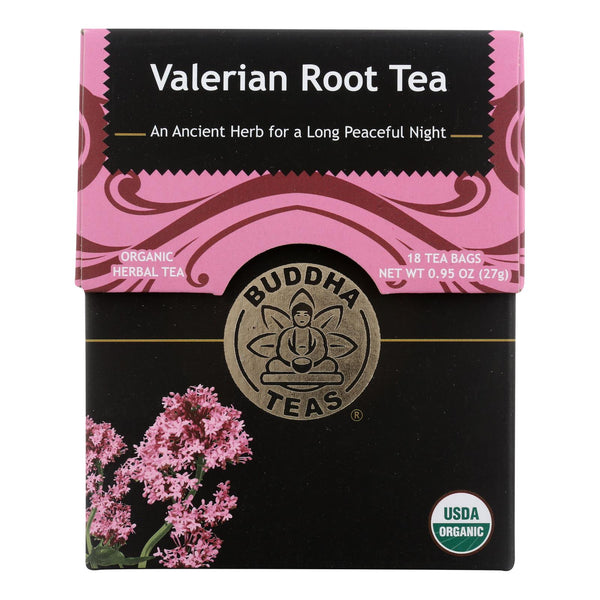 Buddha Teas - Té orgánico - Raíz de valeriana - Caja de 6 - 18 unidades (paquete de 6)