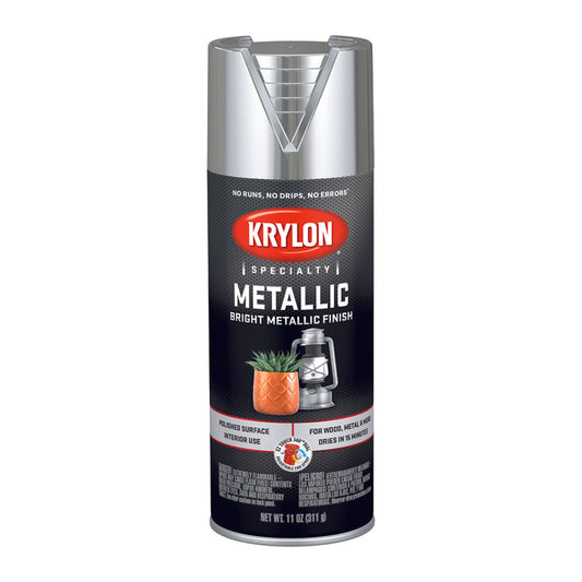 Krylon Special Purpose Brilliant Bright Silver Metallic Spray Paint 11 oz. (Pack of 6)
