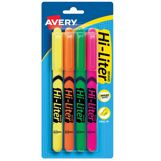 Avery 23545 Hi-Liter Pens Assorted Colors (Pack of 6)