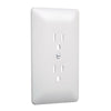 TayMac Masque 2000 Series White 1 gang Plastic Duplex Wall Plate Cover 5 pk