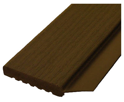 Burlete para puerta de garaje, PVC marrón, 2 pulgadas x 7 pies.