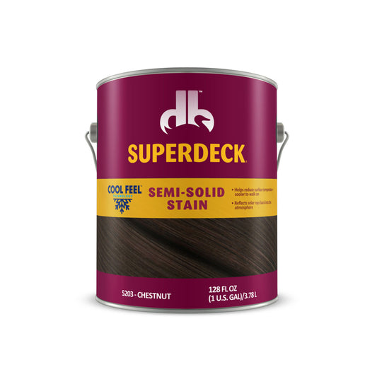 Superdeck Cool Feel Solid Chestnut Acrylic Deck Stain 1 gal. (Pack of 4)