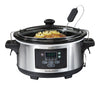 Hamilton Beach  6 qt. Silver  Stainless Steel  Programmable Slow Cooker