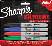 Sharpie 1927154 Fine Point Extreme Permanent Markers Assortment 4 Count