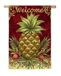 WELCOME PINEAPPLE SUEDE FLAG