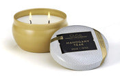 Candle lite 4275175 6.25 Oz Mahogany Teak CLCo?�� 2 Wick Tin Candle (Pack of 6)