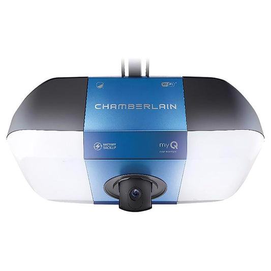 Chamberlain Secure View Camera 1-1/4 HP Belt Drive WiFi Compatible Smart Garage Door Opener