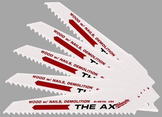 Milwaukee 48-00-5027 12 5 Tpi The Ax Demolition Sawzall Reciprocating Blade