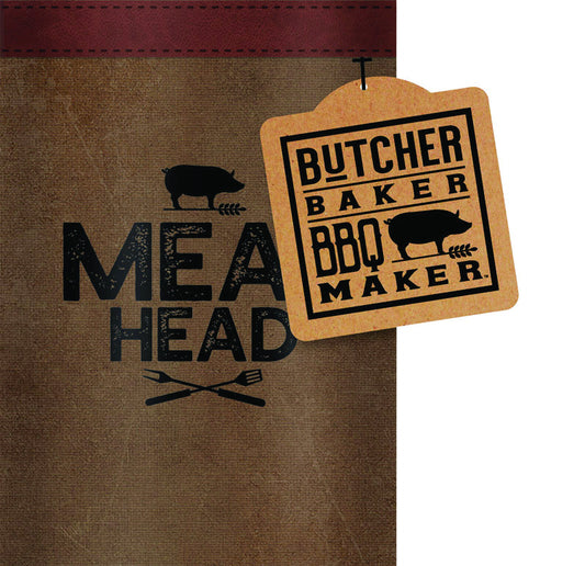 Open Road Brands Butcher Baker BBQ Maker Meat Head Can cooler Canvas (Pack of 4)