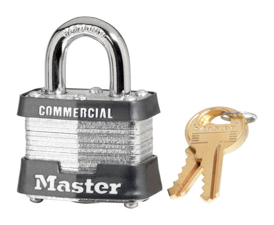 Master Lock 1-9/16 in. W Steel Pin Tumbler Padlock Keyed Alike