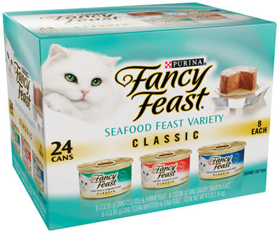 Cat Food, Seafood Variety, 24-Pk. Cans