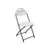 Living Accents Blow Mold Steel White Plastic Folding Chair 17-3/4 W x 17 D x 31-5/8 H in.