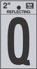 Hy-Ko 2 in. Reflective Black Vinyl Letter Q Self-Adhesive 1 pc. (Pack of 10)