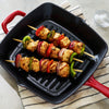 11 in Enameled Cast-Iron Series 1000 Grill Pan - Gradated Red