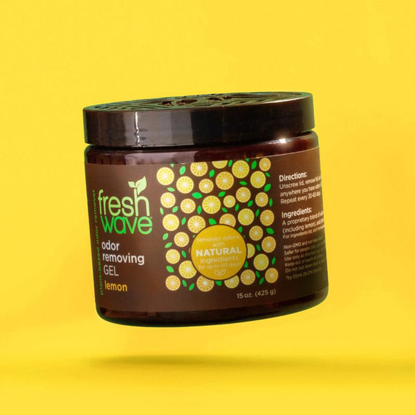 Ambientador Fresh Wave con aroma a limón, gel de 15 oz, paquete de 1 (paquete de 6)