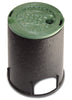 NDS 8-3/8 in. W X 9-1/16 in. H Round Valve Box with Overlapping Cover Black/Green