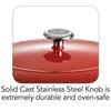 5.5 Qt Enameled Cast-Iron Series 1000 Covered Round Dutch Oven - Gradated Red