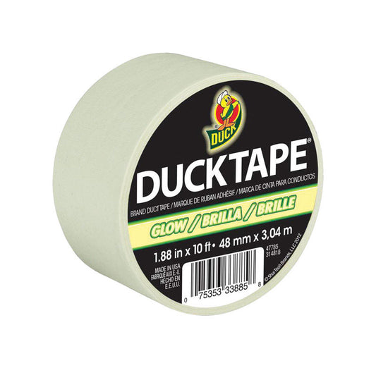 Duck 1.88 in. W X 10 ft. L Green Glow Duct Tape