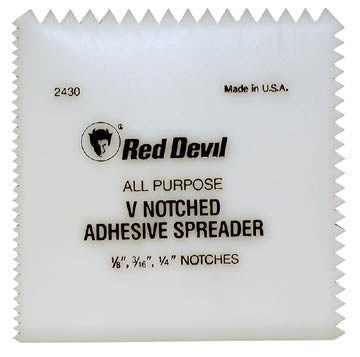 Red Devil 2430 Multi-Notch Plastic Adhesive Spreader
