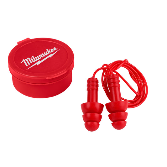 Milwaukee  26 dB Foam  Corded Ear Plugs  Red  3 pk