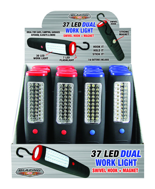 Blazing LEDz 240 lumens Assorted LED Work Light Flashlight AA Battery (Pack of 12)